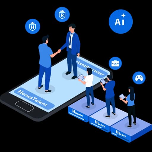 The Connect EC Gamified Ethical Hiring Platform interface, illustrating a modern, fair, and engaging recruitment solution
