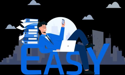 A graphic showing how Connect EC simplifies recruitment for HR teams through automation and intuitive tools